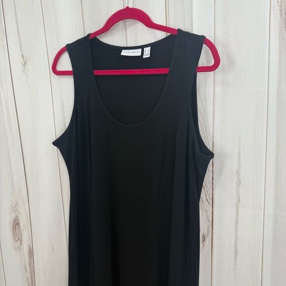 Susan Graver Women’s Large Black Stretchy Sleeveless Maxi Dress - Picture 1 of 7